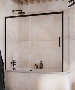 Шторка для ванны Radaway Idea Black PN DWJ+S 140х75 левая 10042140-54-01L + 10005075-54-01R