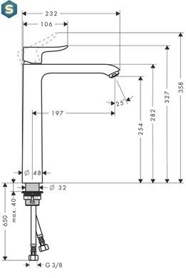 Змішувач для умивальника Hansgrohe Metris EcoSmart 31184000