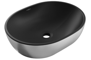 Умивальник Mexen Viki silver brushed black matt накладний MEX-21054873, Хром