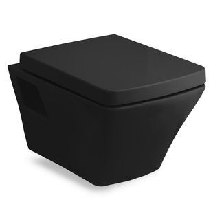 Унітаз підвісний Volle Teo з кришкою Soft Close 13-88-422black, Чорний/золото