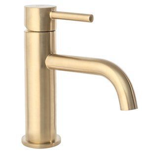 Смеситель для умывальника Rea Lungo низкий brushed gold REA-B4527, Золотой