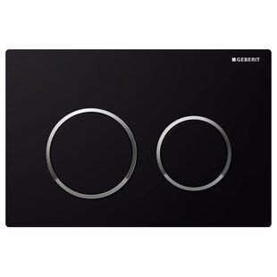 Клавиша смыва Geberit Omega20 черная 115.085.KM.1, Черный/золото