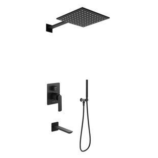 Душова система Kohlman Experience 25 black + BOX прихованого монтажу KPL-QW211EBQ25, Черный матовый