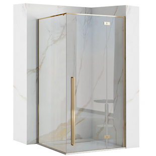 Душевая кабина Rea Fargo 80x100 gold REA-K4907, Золотой, Универсальная, прозрачный