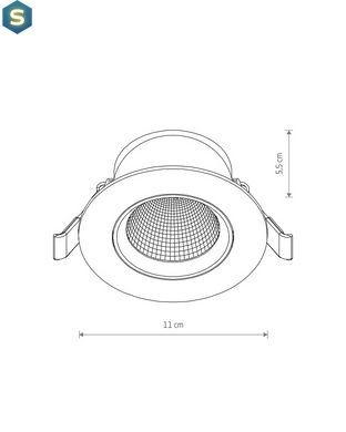 Точечный светильник Nowodvorski 10552 Egina LED 1x10W 4000K 750Lm IP20 Wh