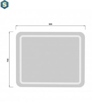 Зеркало Мойдодыр Tina 70х80/80х70 с LED-подсветкой