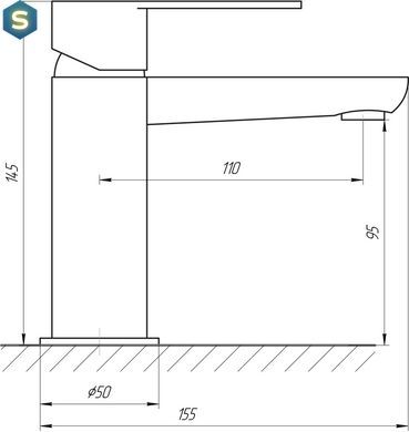 Смеситель для умывальника Topaz Barts TB 07202-H36, Хром
