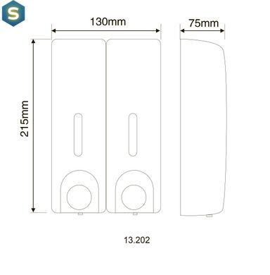 Дозатор рідкого мила Hotec 13.202 ABS White, Білий