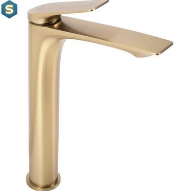 Смеситель для умывальника Rea Avalon brushed gold высокий REA-B2705, Золотой