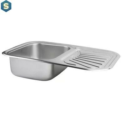 Кухонная мойка Satin 750x490x180 мм + сифон Wezer 7549(0.8)S, Satin
