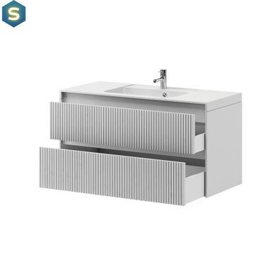 Тумба підвісна Koller Pool Line 1000 з умивальником білий матовий LN0983WHITE, Белый матовый