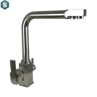 Змішувач для кухні під осмос Globus Lux GLLR-0100-8-STSTeel, Графитовый хром