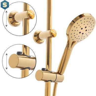Душова система Yoka Oman 25 Therm L.gold BP.OMAN25-THERM-GLD, Золотий