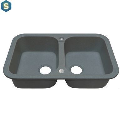 Кухонна мийка Adamant Twins 765x470x190 сірий 299223, Каппучино