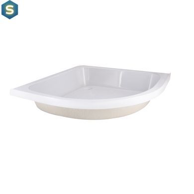 Душова кабіна Latwa SC90x90.SAT.MID.FR полукругла, скло Frost 4 мм + Душовий піддон KAPIELKA ST90x90x26, з панеллю Lidz, Хром матовий, Універсальна, хром матовий, глубокий (более 20 см)