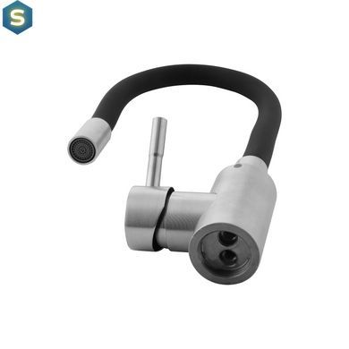 Змішувач для кухні з гнучким виливом Agua Acero-INOX035NS-1 CV023288, Хром матовий