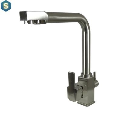 Змішувач для кухні під осмос Globus Lux GLLR-0100-8-STSTeel, Графитовый хром