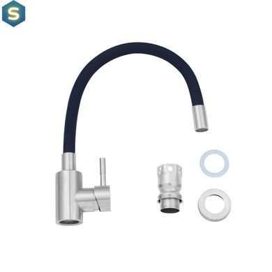 Змішувач для кухні з гнучким виливом Agua Acero-INOX035NS-1 CV023288, Хром матовий
