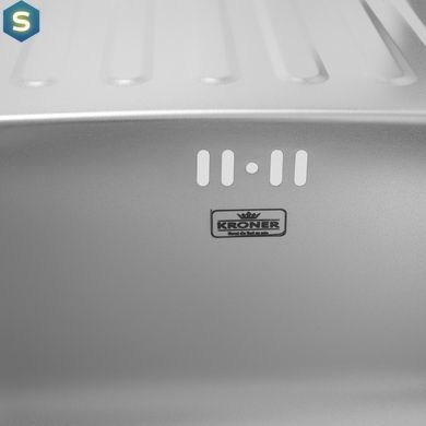 Кухонна мийка Kroner KRP Satin-6350 (0,8 мм) CV022779, Satin