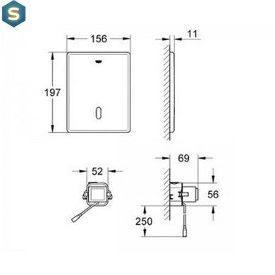Клавіша змиву Grohe Tectron Skate 38393SD1