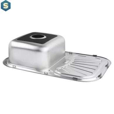 Кухонная мойка Satin 750x490x180 мм + сифон Wezer 7549(0.8)S, Satin