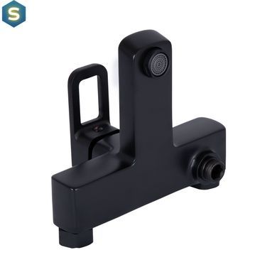 Смеситель для ванны Lidz Wawel 006 (c душевым гарнитуром) (k35) LDWAW006BLA45393 Black, Черный матовый