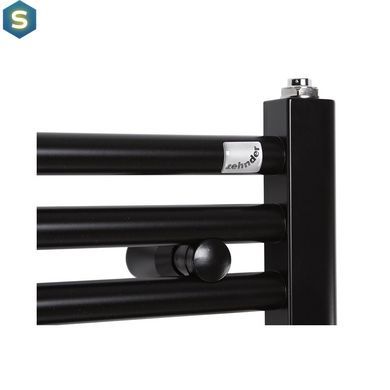 Рушникосушка електрична Zehnder Virando 1226 x 500 мм чорна з проводом (AB-120-050-9017-HOTS-SC), Черный матовый, Праве, Електронний