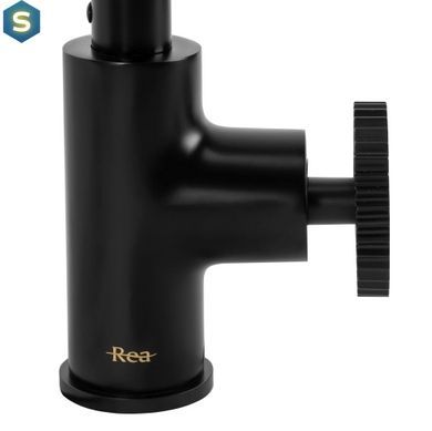 Змішувач для кухні Rea Vertigo side black чорний високий REA-B8767, Чорний/золото