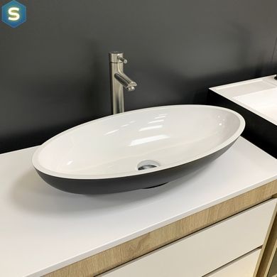 Умывальник Adamant Andere New black/white glossy 100003856, Черный/золото