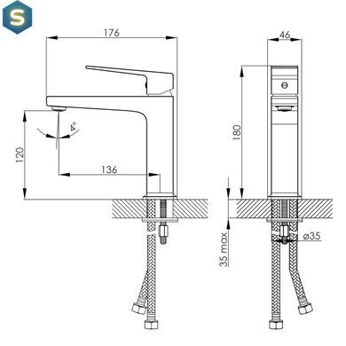 Змішувач для умивальника Imprese Violik black matt f03510810AA, Черный матовый