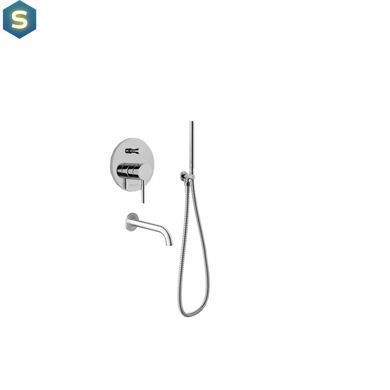 Змішувач для ванни Kohlman Roxin chrome + BOX прихованого монтажу KPL-QW210R, Хром