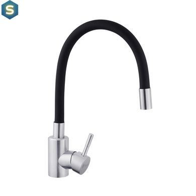 Змішувач для кухні з гнучким виливом Agua Acero-INOX035NS-1 CV023288, Хром матовий
