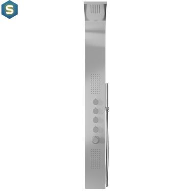 Душевая панель Corsan Samsara inox S003MSL, Нержавеющая сталь