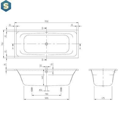Ванна акрилова Villeroy & Boch Targa Style 170x75 UBA170FRA2V-01