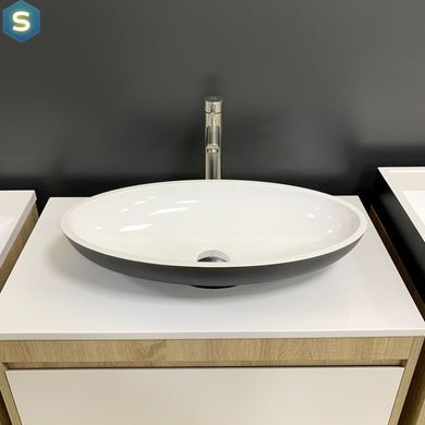 Умывальник Adamant Andere New black/white glossy 100003856, Черный/золото