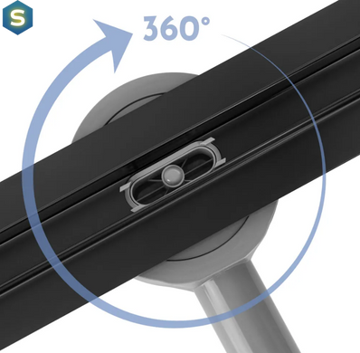 Трап для душу Rea Neox 80 Slim Pro black REA-G2710