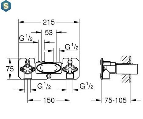 Скрытая часть Grohe Grohtherm Smartcontrol 26449000