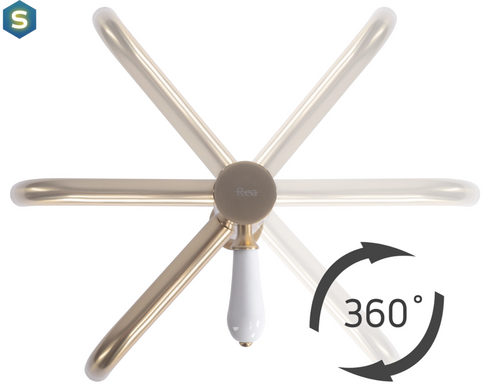 Змішувач для умивальника Rea Serra brushed gold високий REA-B1145, Золотий