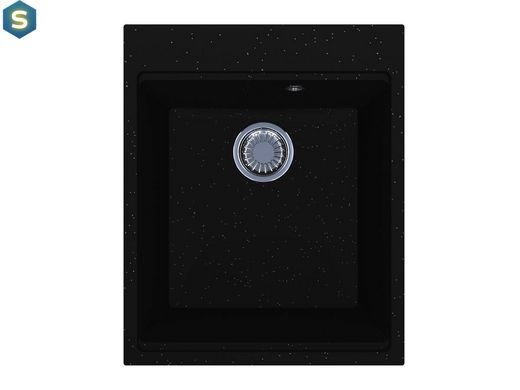 Кухонна мийка Miraggio Lagoon 420 black 0002217, Чорний/золото