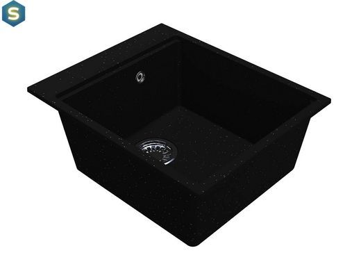 Кухонна мийка Miraggio Lagoon 420 black 0002217, Чорний/золото