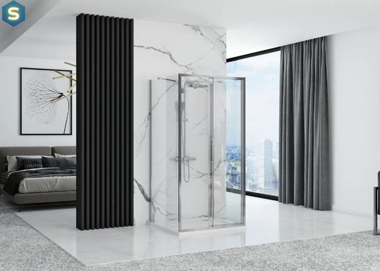 Душова кабіна Rea Rapid Slide 140x90 chrome пристінна REA-KPL-09113, Хром, Універсальна, прозорий, хром