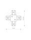 З'єднувач Nowodvorski 8837 Profile recessed x-connector IP20 Bl