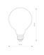 Лампа Nowodvorski 9177 Bulb glass ball led E27 1x8W 3000K 840Lm Wh