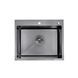 Кухонная мойка Kroner KRP Schwarze - 6050HM PVD (3,0/1,0 мм) CV025260, Черный/золото
