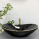 Умывальник (раковина) VBI TURIN MARBLE BLACK GLOSSY накладной, Мрамор