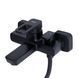 Смеситель для ванны Lidz Wawel 006 (c душевым гарнитуром) (k35) LDWAW006BLA45393 Black, Черный матовый