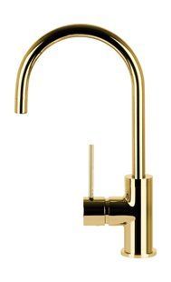 Змішувач для кухні Corsan Lugo gold з рухомим носиком CMB7522GL, Золотий