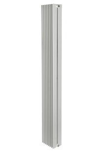 Дизайнерский радиатор Betatherm Metrum 2 H-1800 мм, L-255 мм нижнее подключение BM6 2180-30/08 9016М 66, Белый матовый