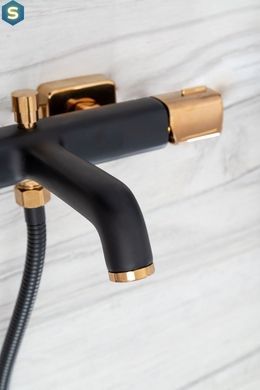 Смеситель для ванны и душа Rea Salto black gold REA-B6352, Черный/золото