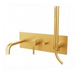 Смеситель для ванны Paffoni Light honey gold brushed LIG001HGSP, Золотой